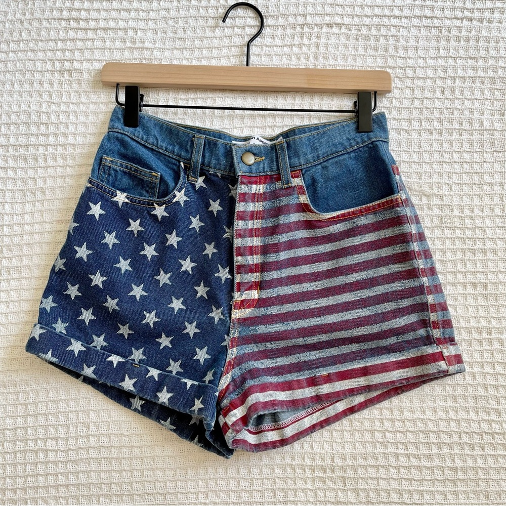 American Apparel denim shorts American flag, size 28